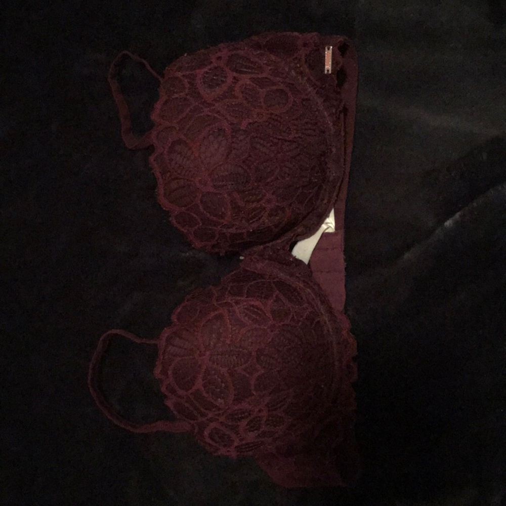 Black cherry Pink date night push up bra